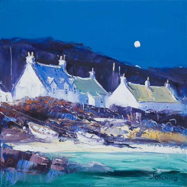 moon over the village iona
